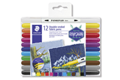 Materialy hobbystyczne - Staedtler TEKSTIL DUO 12 szt. - różne kolory - 3190 TB12