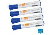 Konferencja i prezentacja - Nobo Glide Whiteboard Pens Bullet Tip 10 Pack Blue - 1915265