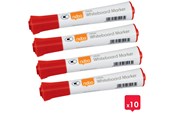Konferencja i prezentacja - Nobo Glide Whiteboard Pens Bullet Tip 10 Pack Red - 1915266
