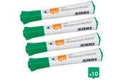 Konferencja i prezentacja - Nobo Glide Whiteboard Pens Bullet Tip 10 Pack Green - 1915267