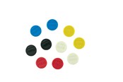 Konferencja i prezentacja - Nobo Magnesy do magnetycznych tablic suchościeralnych, średnica 13 mm, kolorowe, 10 sztuk w opakowaniu Mix - 1915290