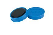 Konferencja i prezentacja - Nobo Magnesy  do magnetycznych tablic suchościeralnych, średnica 32 mm, kolorowe, 10 sztuk w opakowaniu Niebieski - 1915299