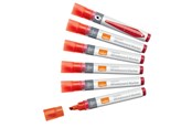 Konferencja i prezentacja - Nobo Liquid Ink Whiteboard Pens Chisel Tip 10 Pack Red - 1915384