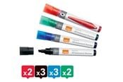 Konferencja i prezentacja - Nobo Liquid Ink Whiteboard Pens Chisel Tip 10 Pack Assorted - 1915386