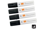 Konferencja i prezentacja - Nobo Glide Whiteboard Pens Large Chisel Tip 4 Pack Black - 1915388