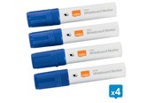 Konferencja i prezentacja - Nobo Glide Whiteboard Pens Large Chisel Tip 4 Pack Blue - 1915389