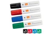 Konferencja i prezentacja - Nobo Glide Whiteboard Pens Large Chisel Tip 4 Pack Assorted - 1915393