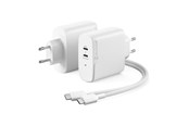 Telefon - Adapter i Ladowarka - ALOGIC 2X63 Rapid Power 63W GaN Charger - Incl. 2m USB-C Charging Cable - WCG2X63-EU