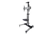 Uchwyty ścienne, uchwyty AV i meble AV - Deltaco Office Display Cart Adjustable with crank - Max 50 kg - recommended for 70" - ARM-0450