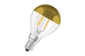Zarówka LED - Osram Żarówka światła LED Mini-ball 4W/827 (37W) filament clear mirror gold E14 - 4058075456549
