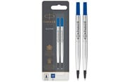 Przybory do pisania i rysowania - Parker Rollerball Pen Refills | Medium Point | Blue QUINK Ink | 2 Count - S0881490