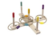 Zabawki drewniane - Happy Summer SPRING SUMMER Ring Toss Game Wood - 302128