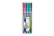 Przybory do pisania i rysowania - Staedtler Universal pen Lumocolor perm F 4pcs - 318 WP4