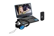 Blu-Ray i odtwarzacze DVD - Lenco DVP-910BL - Portable 9" DVD player with USB headphones and mounting bracket - Blue/Black - DVP910BLAU