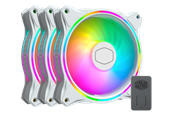 Wentylator obudowy - Cooler Master MasterFan MF120 HALO White 3in1 - Wentylator obudowy - 120mm - Biały - 30 dBA - MFL-B2DW-183PA-R1