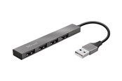 USB hub - Trust Halyx Aluminium 4-Port Mini USB Hub USB hub - 4 - Czarny - 23786