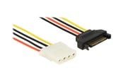 Kabel zasilający (wewnętrzny) - DeLOCK power adapter - 4 PIN internal power to SATA power - 30 cm - 60139