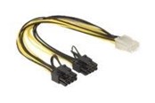 Kabel zasilający (wewnętrzny) - DeLOCK power cable - 8 pin PCIe power (6+2) to 6 pin PCIe power - 30 cm - 83433