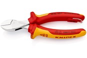 Narzedzia do pracy z napedem elektrycznym - KNIPEX X-Cut®, Kompaktowe szczypce tnące boczne, z wysokim przełożeniem dźwigni - 73 06 160 T