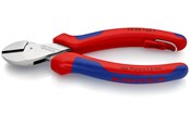 Narzedzia do pracy z napedem elektrycznym - KNIPEX X-Cut®, Kompaktowe szczypce tnące boczne, z wysokim przełożeniem dźwigni - 73 05 160 T