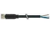 Technologia czujników - Murrelektronik M8 female 0° with cable pur 3x0.25 bk ul/csa+drag chain 5m - 7000-08041-6300500