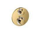 Baterie i armatura - Hansgrohe ecostat s thermostatic mixer for concealed installation for 2 outlets with shut-off / diverter valve polished gold-optic - 15758990