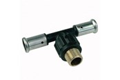 Systemy Alu pex - Henco press tee male iron centre 50 x 112 x 50 mm - 14PK-500850-N