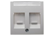 Przelaczniki - Berker Centre plate with 2 dust protection p white - 11811909