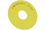 Przyciski i urządzenia sygnalizacyjne - Siemens Round backing plate for em. stop mush. pushbutton yellow self-adhesive - 3SU1900-0BC31-0DA0