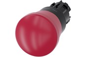 Przyciski i urządzenia sygnalizacyjne - Siemens Em stop mushroom pushbutton 40mm red - 3SU1000-1HB20-0AA0