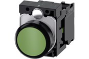 Przyciski i urządzenia sygnalizacyjne - Siemens Pushbutton green - 3SU1100-0AB40-1BA0
