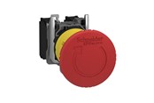 Przyciski i urządzenia sygnalizacyjne - Schneider Electric Harmony emergency stop complete with ø40 mm toad head in red with push / turn function and 1xno + 1xnc xb5as8445 - XB5AS8445