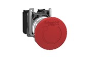 Przyciski i urzadzenia sygnalizacyjne - Schneider Electric Red ø40 emergency stop switching off ø22 latching turn release 2nc+1no - XB4BS84441