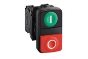 Przyciski i urządzenia sygnalizacyjne - Schneider Electric Harmony double pushbutton complete with white i on green pushbutton and white o on red raised pushbutton 1xno + 1xnc xb5al73415 - XB5AL73415