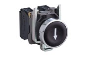 Przyciski i urzadzenia sygnalizacyjne - Schneider Electric Harmony push button complete with spring return and flat touch surface in black with white arrow 1xno xb4ba3351 - XB4BA3351