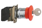 Przyciski i urzadzenia sygnalizacyjne - Schneider Electric Harmony emergency stop complete with ø40 mm toad head in red with push / turn function with key (ronis 455) and 1xno + 1xnc xb4bs9445 - XB4BS9445