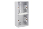 Przelaczniki - Niko-Servodan Splashproof double vertical surface-mounting box with two single flexible inputs for flush-mounting two functions grey - 700-83201