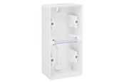 Przelaczniki - Niko-Servodan Splashproof double vertical surface-mounting box with two single flexible inputs for mounting two functions white - 701-83201