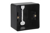 Przelaczniki - Niko-Servodan Splashproof surface-mounting box with two single flexible inputs for mounting one function black - 761-83101