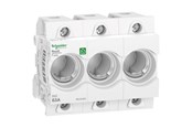 Komponenty do szaf sterowniczych i obudów - Schneider Electric Resi9 neozed d02 3p 63a fuse holder without screw head fits din rail. d02 black screw heads are supplied in pack of 10 r9j02063 - R9J02363