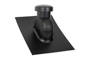 Dach i elewacja - SABETOFLEX roof hood 5-45° ø160 black abs - UNP111600545
