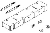 Rozdzielnice i szafy sterownicze - Cubic Protection busbar holder inlet cpl  s225 - 0880-0200S