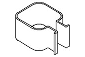 Rozdzielnice i szafy sterownicze - Cubic Locking spring for mounting bar - 1004-0000