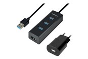 USB hub - AXAGON HUE-S2BP - hub - 4 porty USB hub - 4 - USB 3.2 - Czarny - HUE-S2BP
