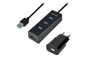 USB hub - AXAGON HUE-S2BP - hub - 4 ports USB hub - 4 - USB 3.2 - Czarny - HUE-S2BP