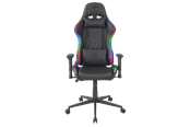 Fotel gamingowy - Deltaco DC410 RGB Gaming Chair Krzesło gamingowe - Skóra PU - Do 120 kg - GAM-080
