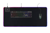 Akcesoria dla myszy i klawiatury - Deltaco GAMING XL RGB Mousepad with integrated QI Wireless Charging - GAM-092