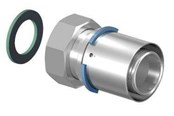 Systemy Alu pex - Uponor s-press plus adapter with swivel nut and flat sealing washer 25 mm x 34 - 1070606