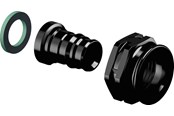 Systemy PEX - Uponor q&e adapter swivel nut ppsu black 16 mm x 12 - 1038021