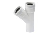 Produkty odwadniajace - Wavin Wafix pp branch 45° ø50 x ø50 mm white - 1440410